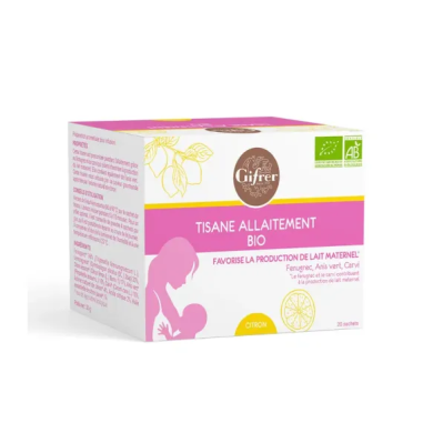 GIFRER Tisane allaitement saveur citron Boite de 20 sachets