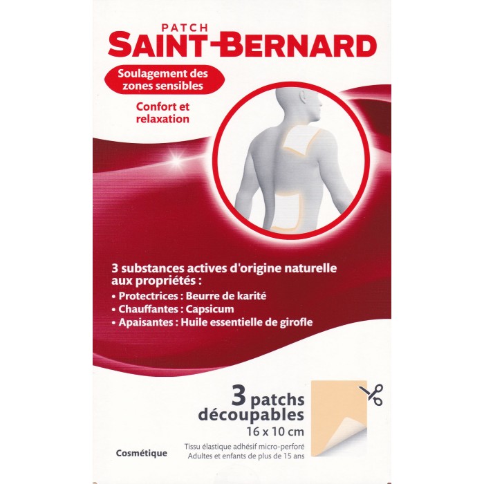 Patch Saint-Bernard Confort et relaxation Boite de 3 Patchs découpables