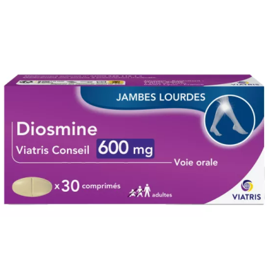 DIOSMINE viatris  600 mg Boite de 30 comprimés