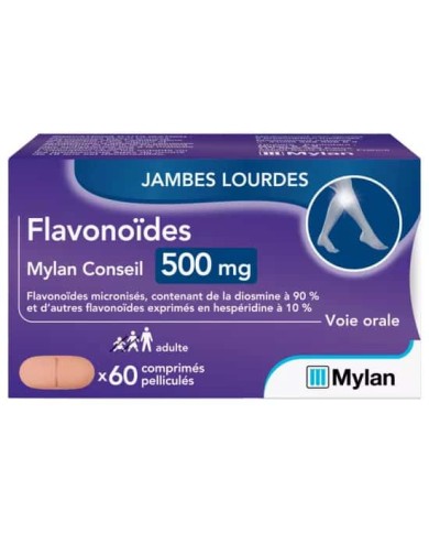 Flavonoïdes Mylan Conseil 500 mg Boite de 60 comprimés