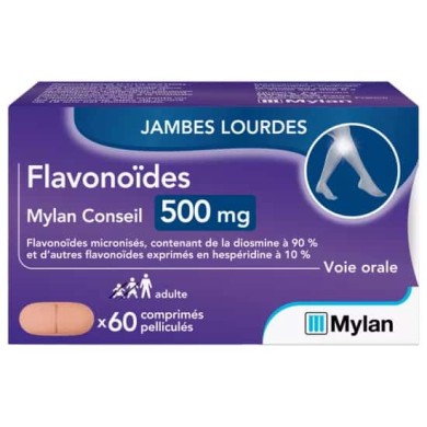 Flavonoïdes Mylan Conseil 500 mg Boite de 60 comprimés