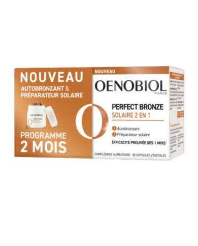 Oenobiol Perfect Bronze Solaire 2 En 1 Lot de 2 boites de 30 Capsules Végétales