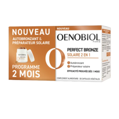 Oenobiol Perfect Bronze Solaire 2 En 1 Lot de 2 boites de 30 Capsules Végétales