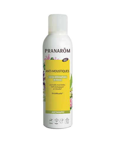 Pranarôm Aromapic Spray Anti-Moustiques Atmosphère et Tissus Bio Flacon de 150ml