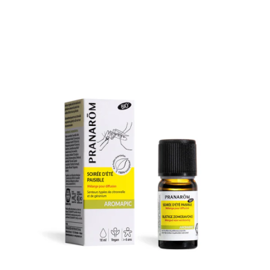 PRANAROM Aromapic Soirée d’été paisible - synergie pour diffusion - Bio Flacon de 10 ml