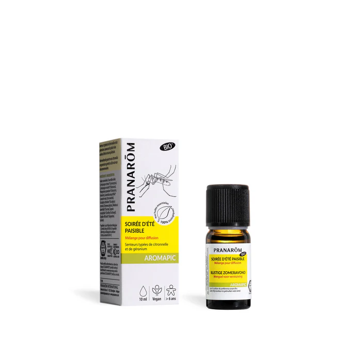 PRANAROM Aromapic Soirée d’été paisible - synergie pour diffusion - Bio Flacon de 10 ml