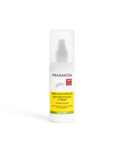 PRANAROM Aromapic Spray lacté anti-moustiques et tiques Flacon de100 ml