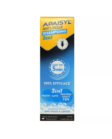 APAISYL Anti-poux shampoing 3en1 Flacon de 100ml