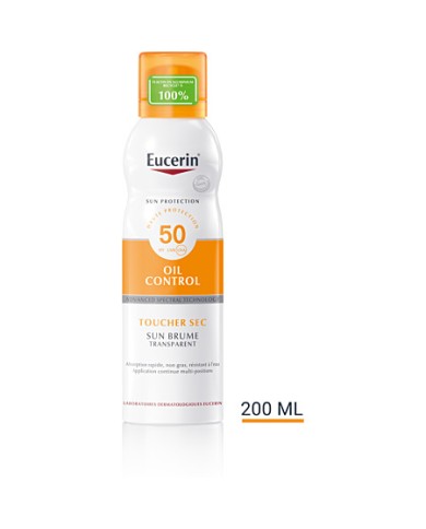 EUCERIN SUN PROTECTION OIL CONTROL Brume Transparente SPF 50 Spray de 200 ml