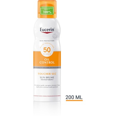 EUCERIN SUN PROTECTION OIL CONTROL Brume Transparente SPF 50 Spray de 200 ml