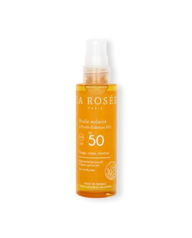 La Rosée Huile solaire à l'huile d'abricot BIO SPF 50 Spray de 150 ml