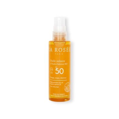 La Rosée Huile solaire à l'huile d'abricot BIO SPF 50 Spray de 150 ml