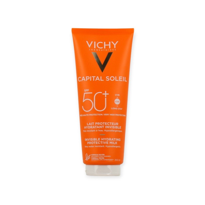 VICHY CAPITAL SOLEIL Lait protecteur Hydratant invisible SPF50+ Tube de 300 ml