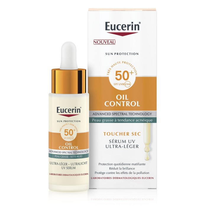 Eucerin Sun Oil Control sérum solaire ultra-léger SPF50+ Flacon de 30ml