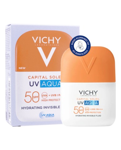 VICHY CAPITAL SOLEIL AQUA FLUIDE INVISIBLE SPF50 Tube de 50ML