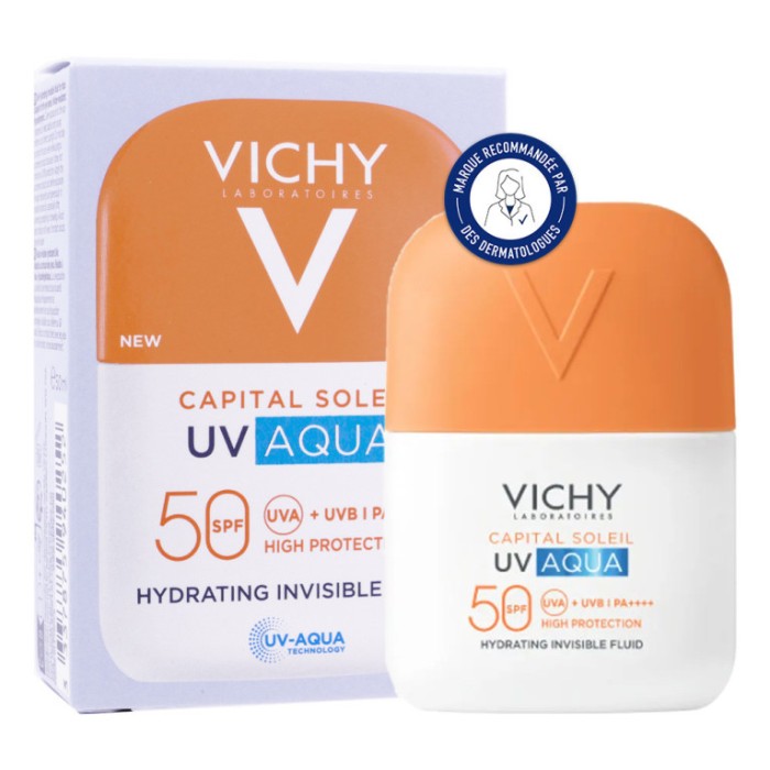 VICHY CAPITAL SOLEIL AQUA FLUIDE INVISIBLE SPF50 Tube de 50ML