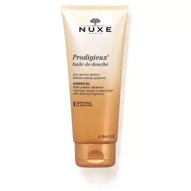 NUXE PRODIGIEUX Huile de Douche aux Nacres Dorées Tube de 200ml