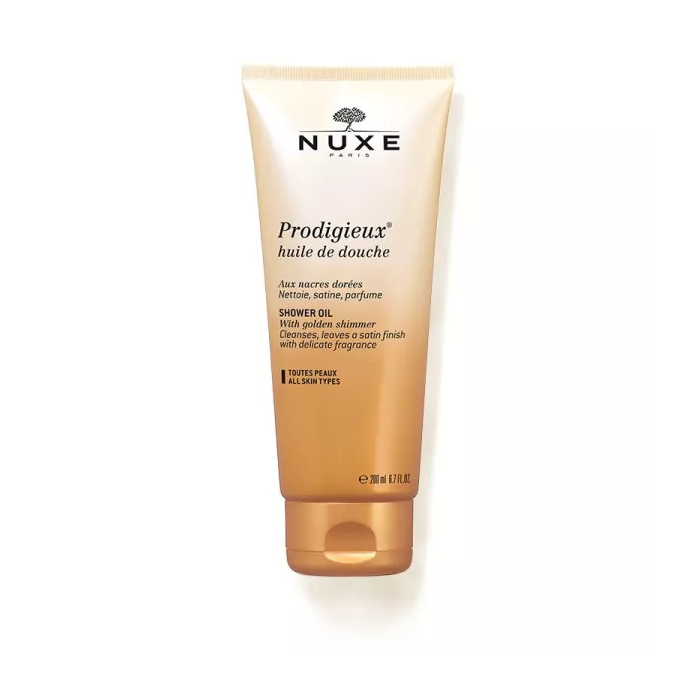 NUXE PRODIGIEUX Huile de Douche aux Nacres Dorées Tube de 200ml