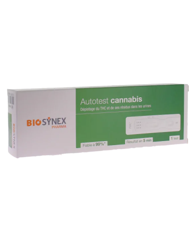 Biosynex Autotest urinaire cannabis THC Boite d'un test
