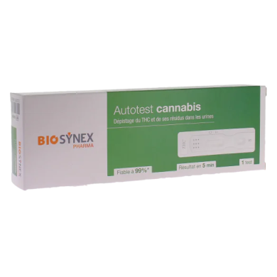 Biosynex Autotest urinaire cannabis THC Boite d'un test