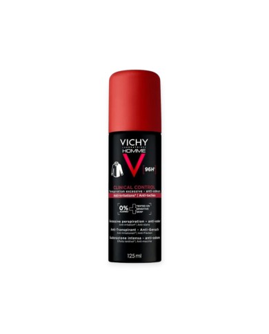 VICHY HOMME  Détranspirant clinical control 96H 2 roll Spray de 125 ml