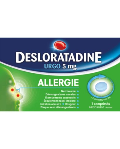 URGO Allergie Desloratadine 5 mg Boite de 7 Comprimés