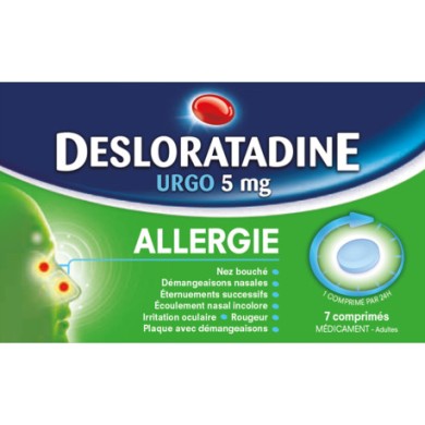 URGO Allergie Desloratadine 5 mg Boite de 7 Comprimés