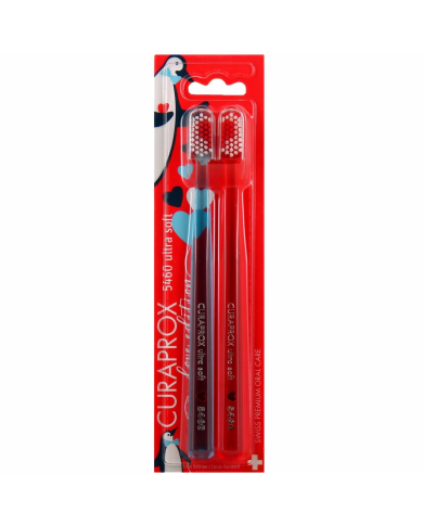 Curaprox 5460 Brosse à Dents Ultra-Souple "love edition" Boite de 2 Unités