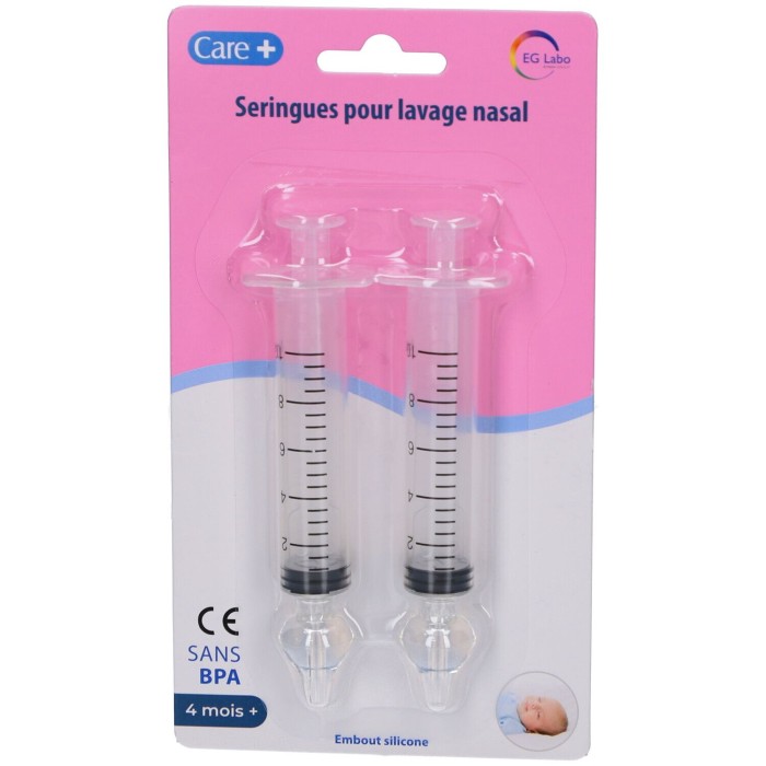 CARE + SERINGUES pour lavage nasal 4 mois et + Boite de 2