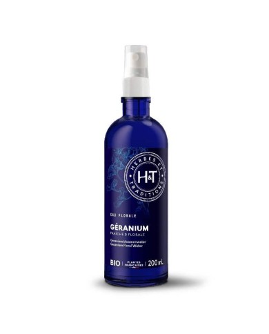 HERBES ET TRADITIONS Eau florale de geranium Spray de 200ml