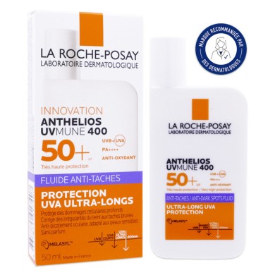 La Roche Posay Anthelios UVMUNE 400 fluide solaire SPF50+ anti-taches visage Tube de 50ml