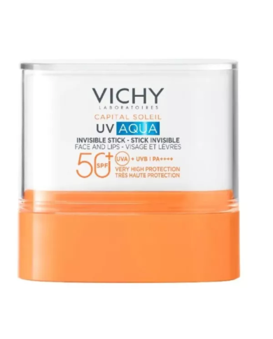 VICHY Capital Soleil UV-Aqua SPF50+ Stick Solaire Invisible Visage et Lèvres 10g