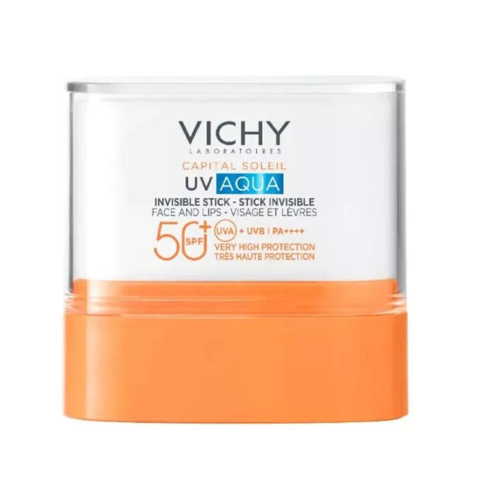 VICHY Capital Soleil UV-Aqua SPF50+ Stick Solaire Invisible Visage et Lèvres 10g