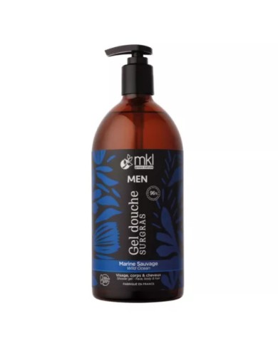 MKL Men Gel douche surgras homme Marine Sauvage Flacon pompe de  1L