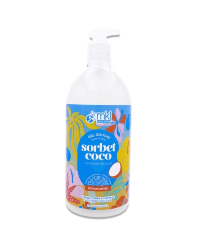 MKL GEL DOUCHE PARFUM SORBET COCO FLACON POMPE DE 1 LITRE