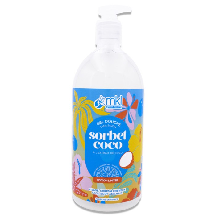 MKL GEL DOUCHE PARFUM SORBET COCO FLACON POMPE DE 1 LITRE