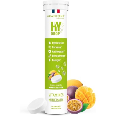 GRANIONS HYDROP Pastilles Mangue-Passion Tube de 20 comprimés effervescents