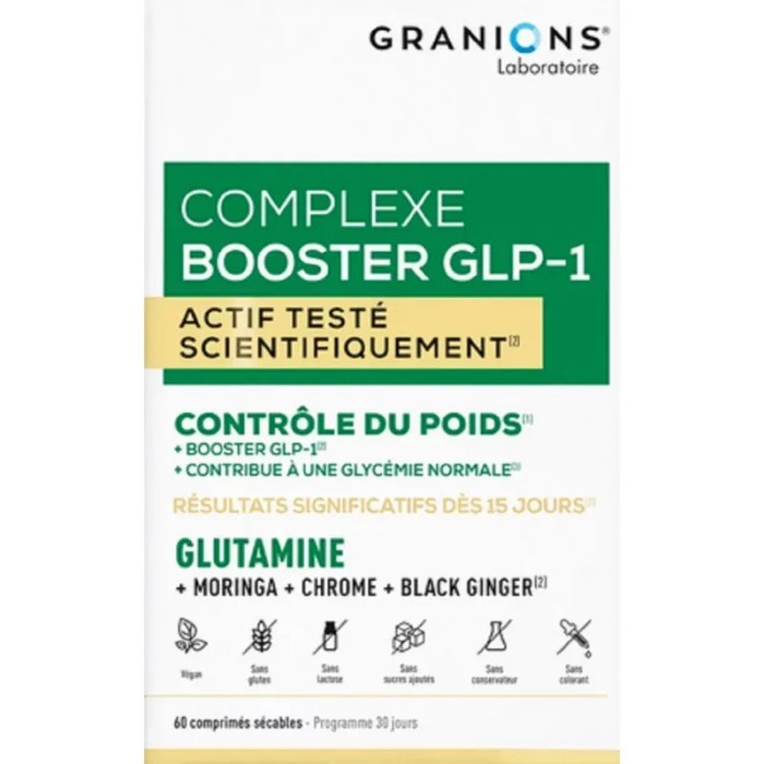 Granions Complexe Booster GLP-1 Contrôle du poids Boite de 60 comprimés