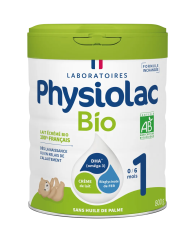 Physiolac Bio 1ere age De 0 À 6 Mois Boite de 800 grammes