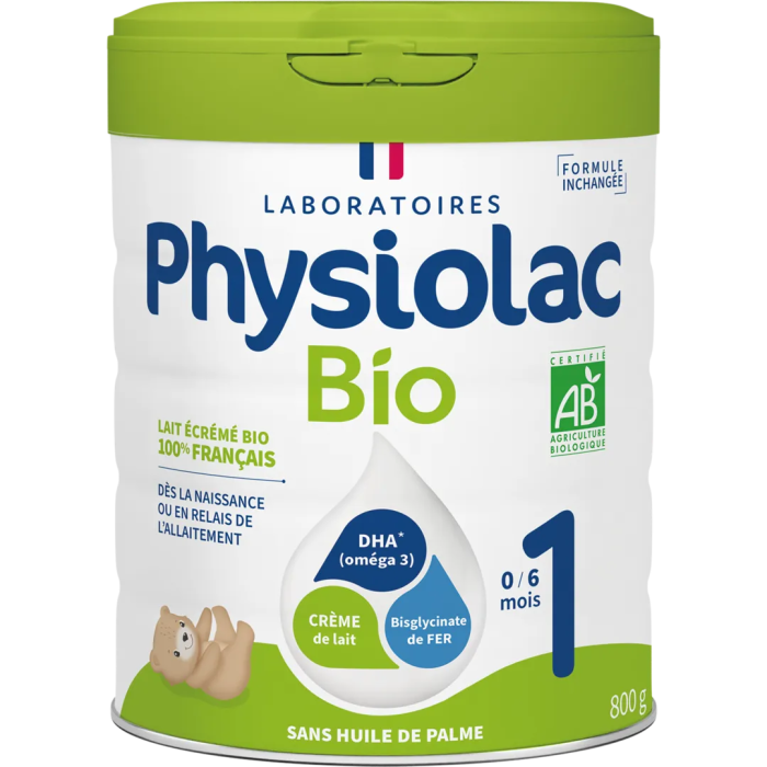 Physiolac Bio 1ere age De 0 À 6 Mois Boite de 800 grammes