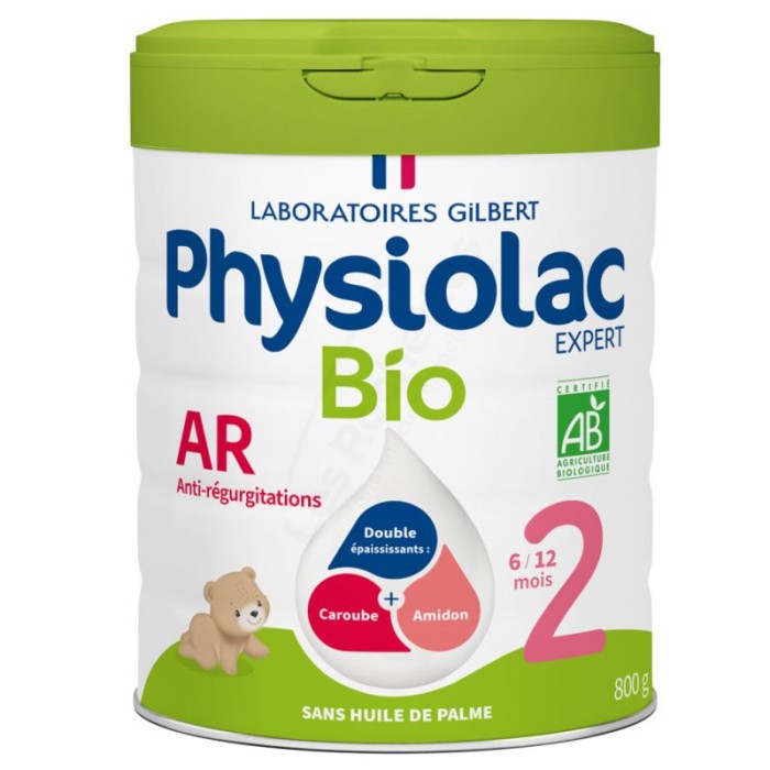 PHYSIOLAC BIO AR 2eme age Boite de 800 g