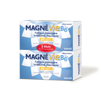 MAGNE VIE B6 Irritabilité, fatigue, nervosité Lot de 2 Boites de 60 comprimés