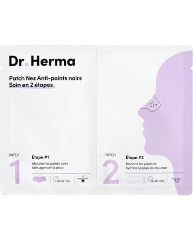 Dr Herma Patchs NEZ Anti-Points noirs 2 Étapes