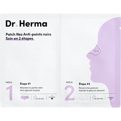Dr Herma Patchs NEZ Anti-Points noirs 2 Étapes