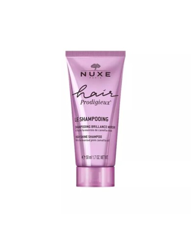 NUXE HAIR PRODIGIEUX Le Shampooing Brillance Miroir- A l' Huile Fermentée de Camélia Rose Tube de 50ml