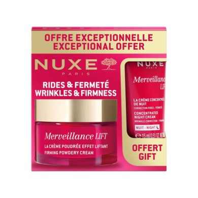 NUXE MERVEILLANCE LIFT Crème Poudrée Effet Liftant Pot de 50 ml + creme nuit 15 ml offerte