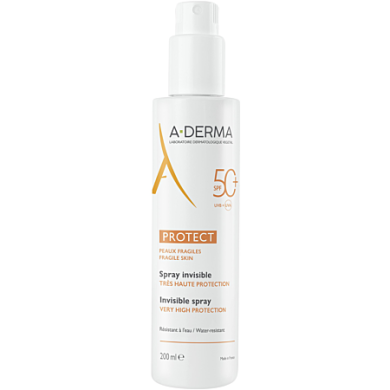 ADerma Protect Spray invisible SPF 50+ peaux fragiles Spray de 200 ml