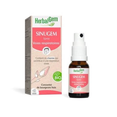 HERBALGEM SINUGEM Complexes de bourgeons frais bio spray de 15 ML