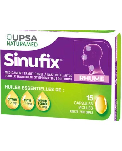 SINUFIX Rhume UPSA Boite de 15 capsules molles