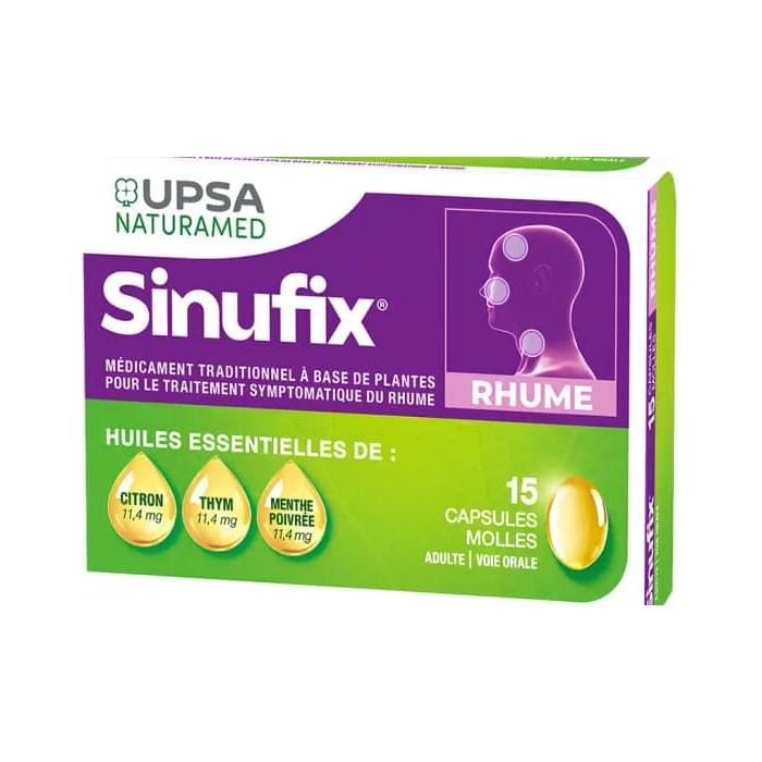 SINUFIX Rhume UPSA Boite de 15 capsules molles